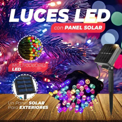 Luces Navideñas con Panel Solar 🎄